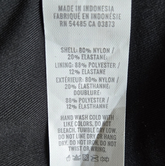 Aerie Black Deep-V Bikini Swim Top Medium NWT Simple Plain Minimalist Sporty Tie - Picture 5 of 7